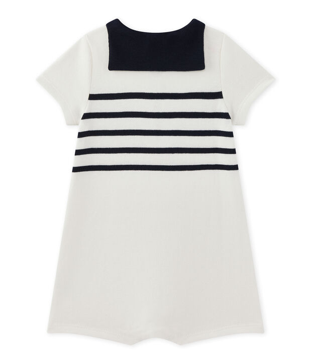 Kurzer Baby-Jungen-Einteiler weiss/blau