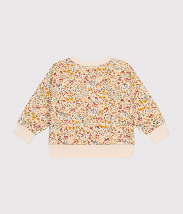 Baby-Cardigan aus gestepptem Doppeljersey naturfarben/vielfarbig
