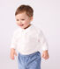 Baby-Hemd aus einfarbiger Baumwolle.