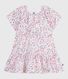 Kurzärmeliges Kinder-Kleid aus bedruckter Baumwolle