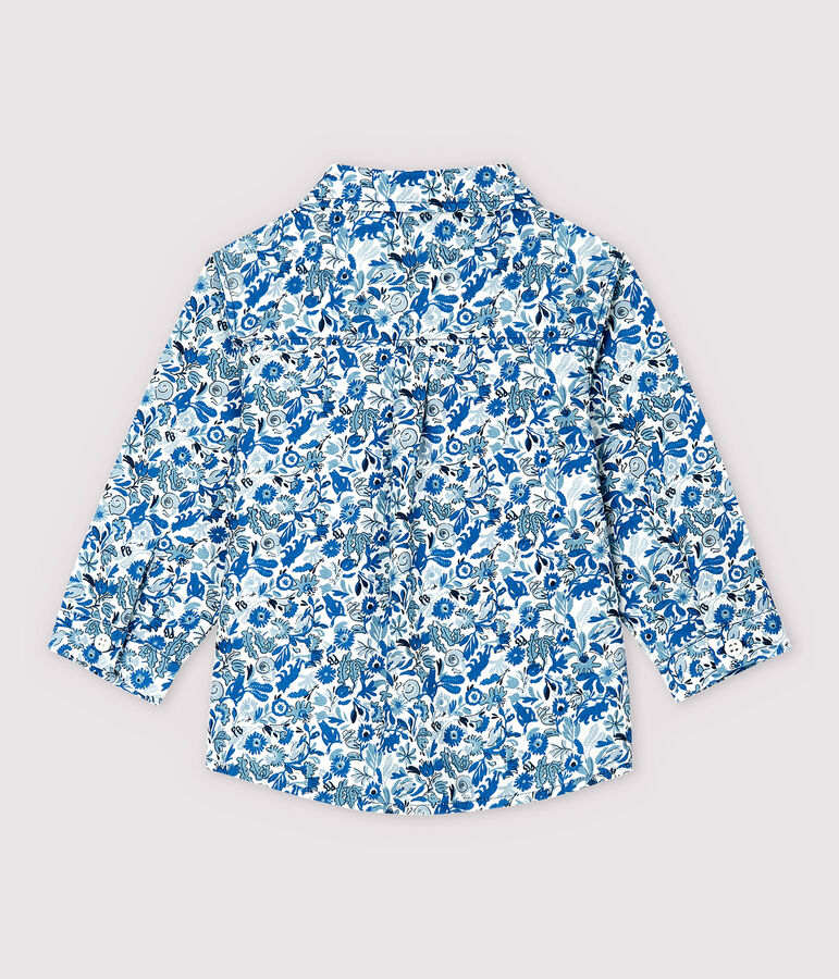 Lang&auml;rmeliges Baby-Hemd aus Popeline f&uuml;r Jungen weiss/vielfarbig