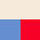 naturfarben / blau / rot