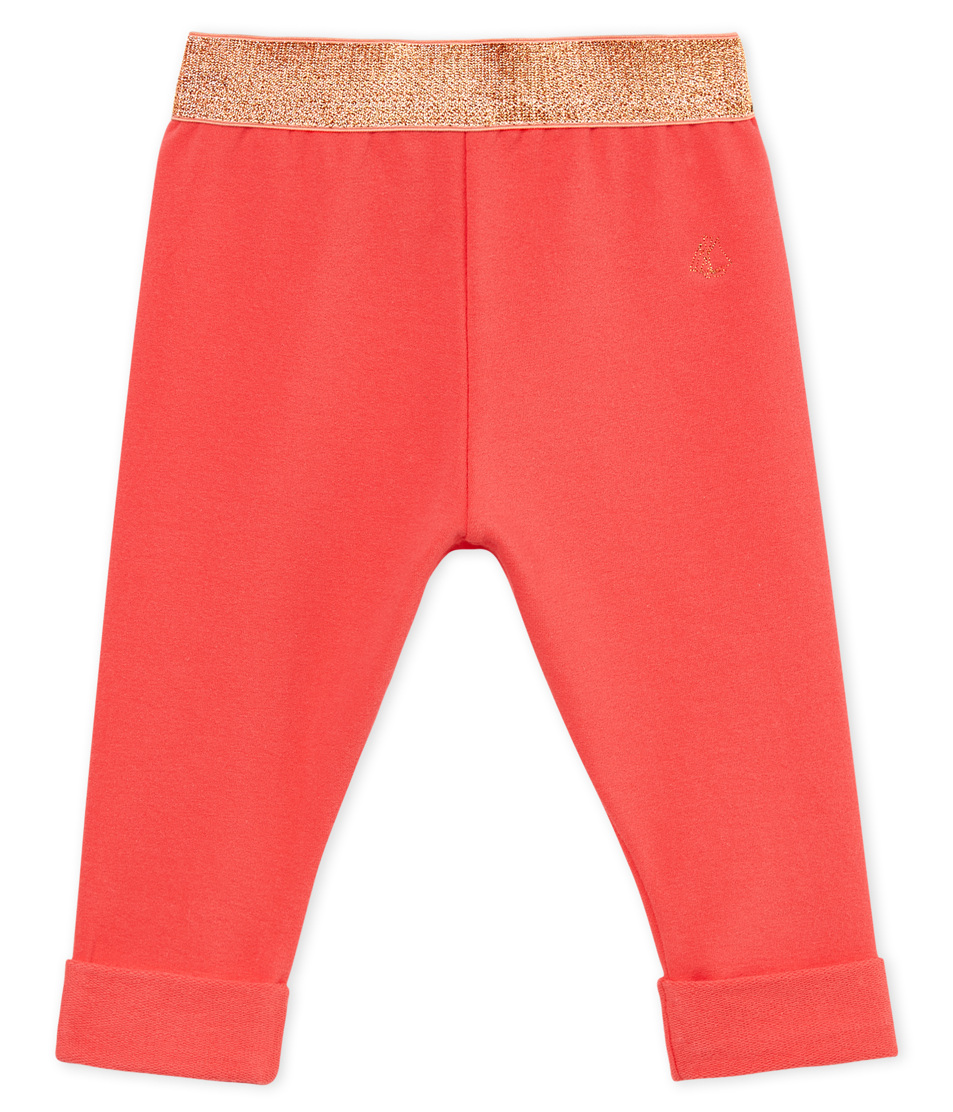 Leichte einfarbige molton-babyhose mädchen
