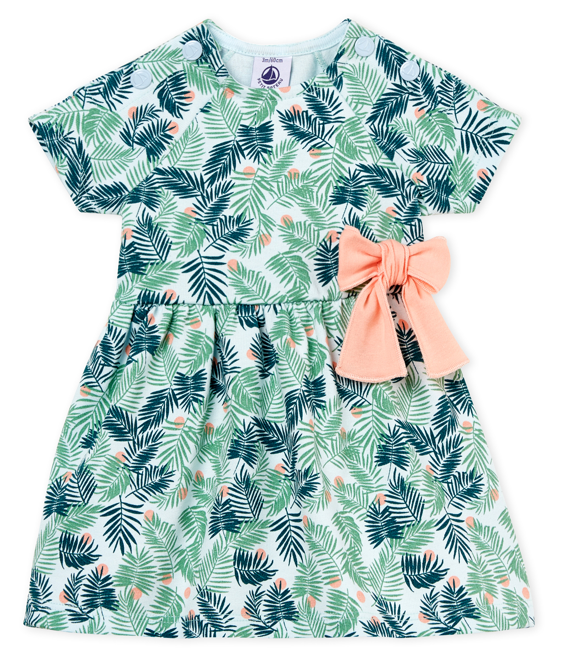 Kurzärmeliges baby-kleid mädchen