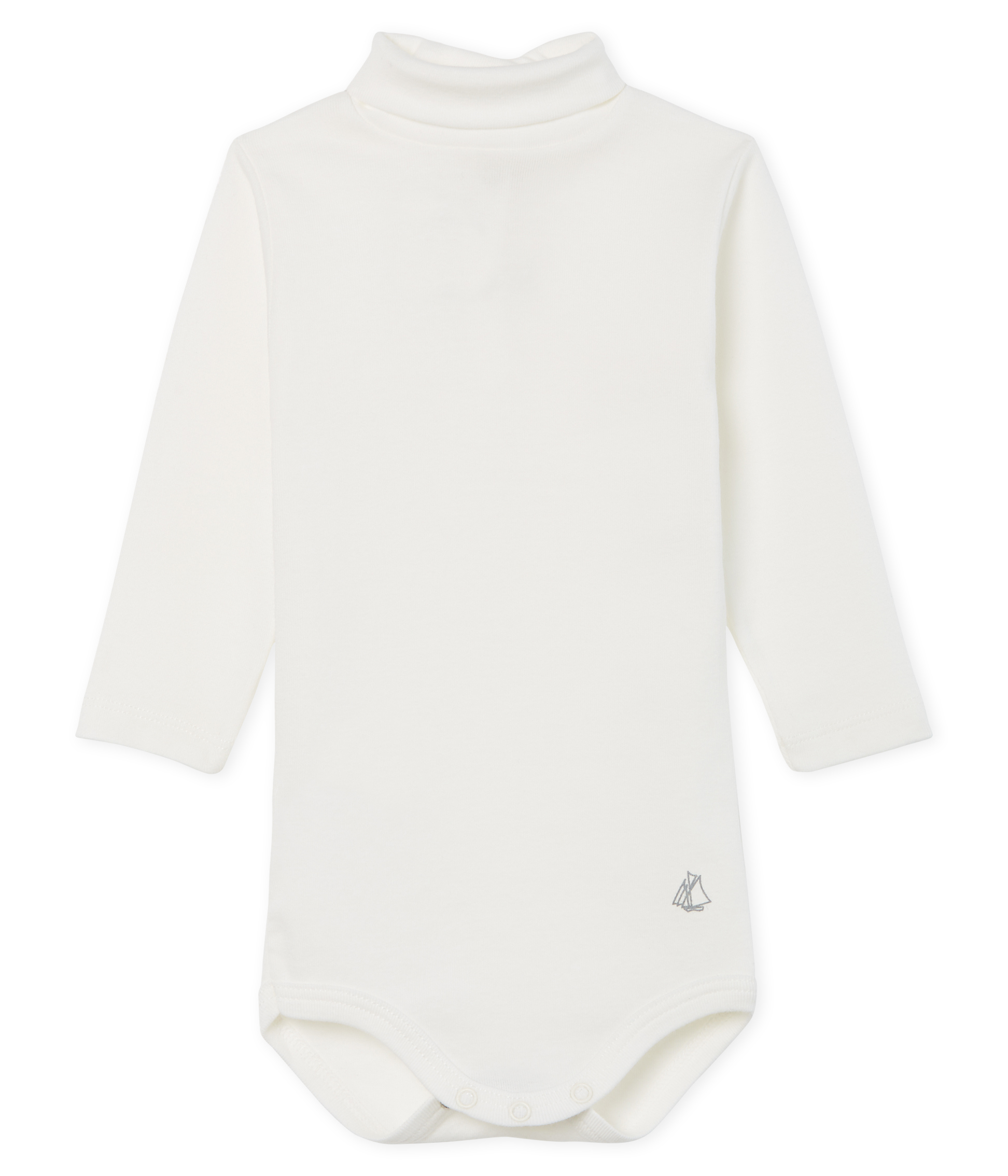 Langärmeliger Baby-Body mit Rollkragen, Unisex