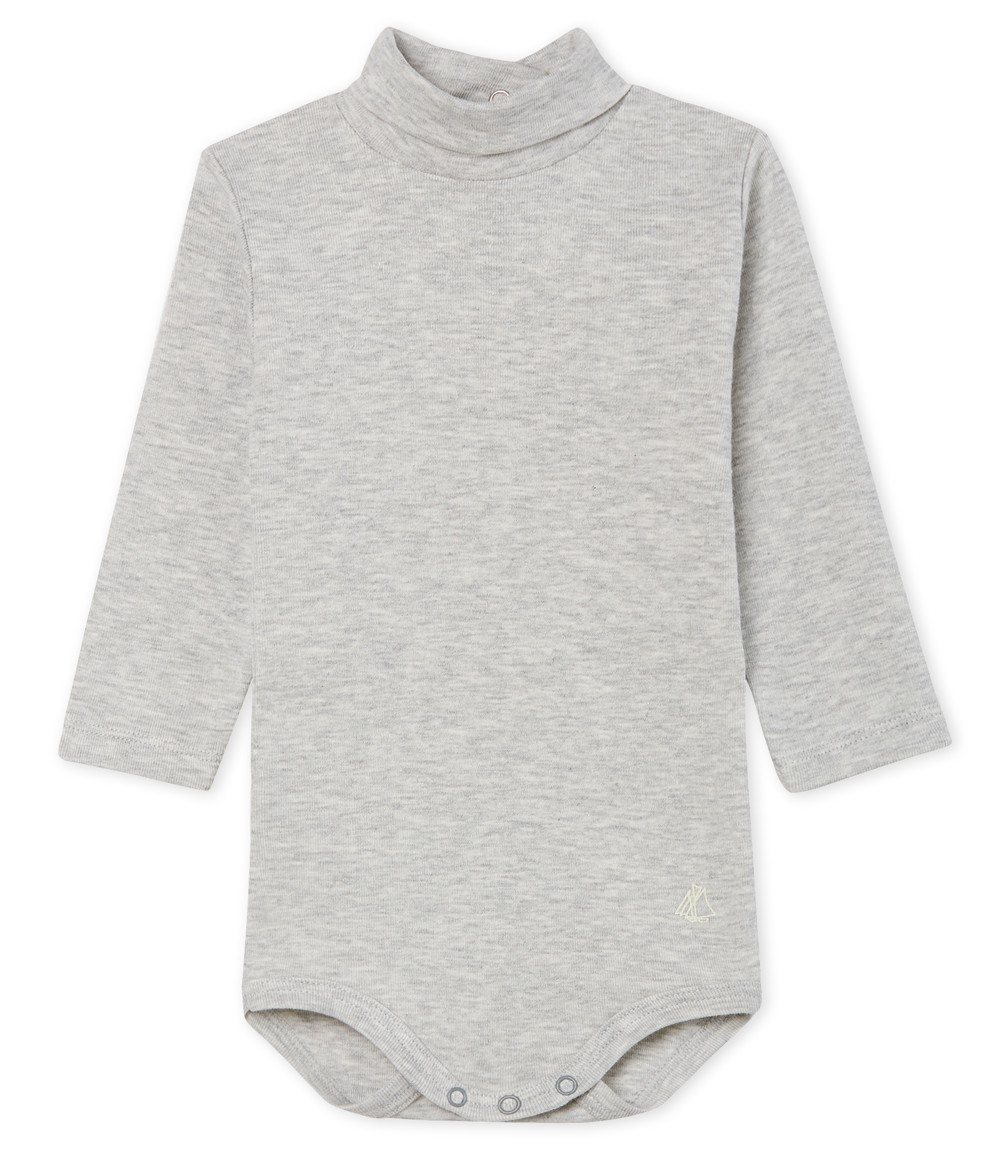 Langärmeliger Baby-Body mit Rollkragen, Unisex