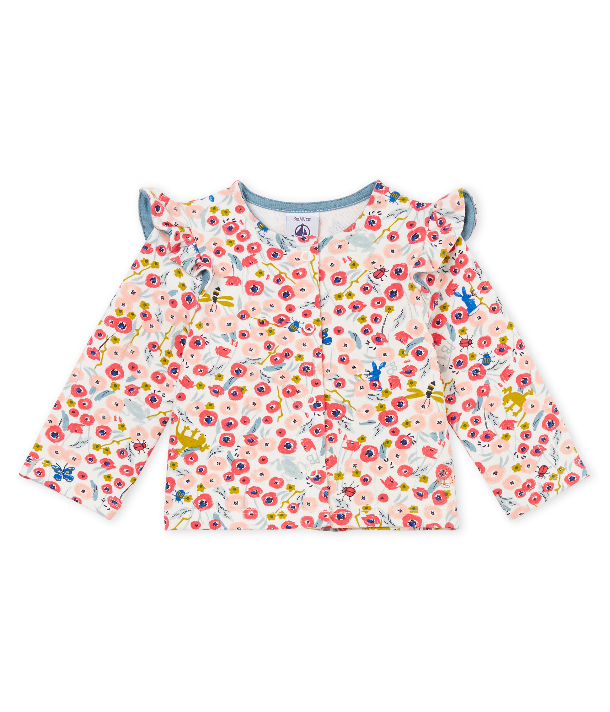 Gemusterter baby-strick-cardigan mädchen