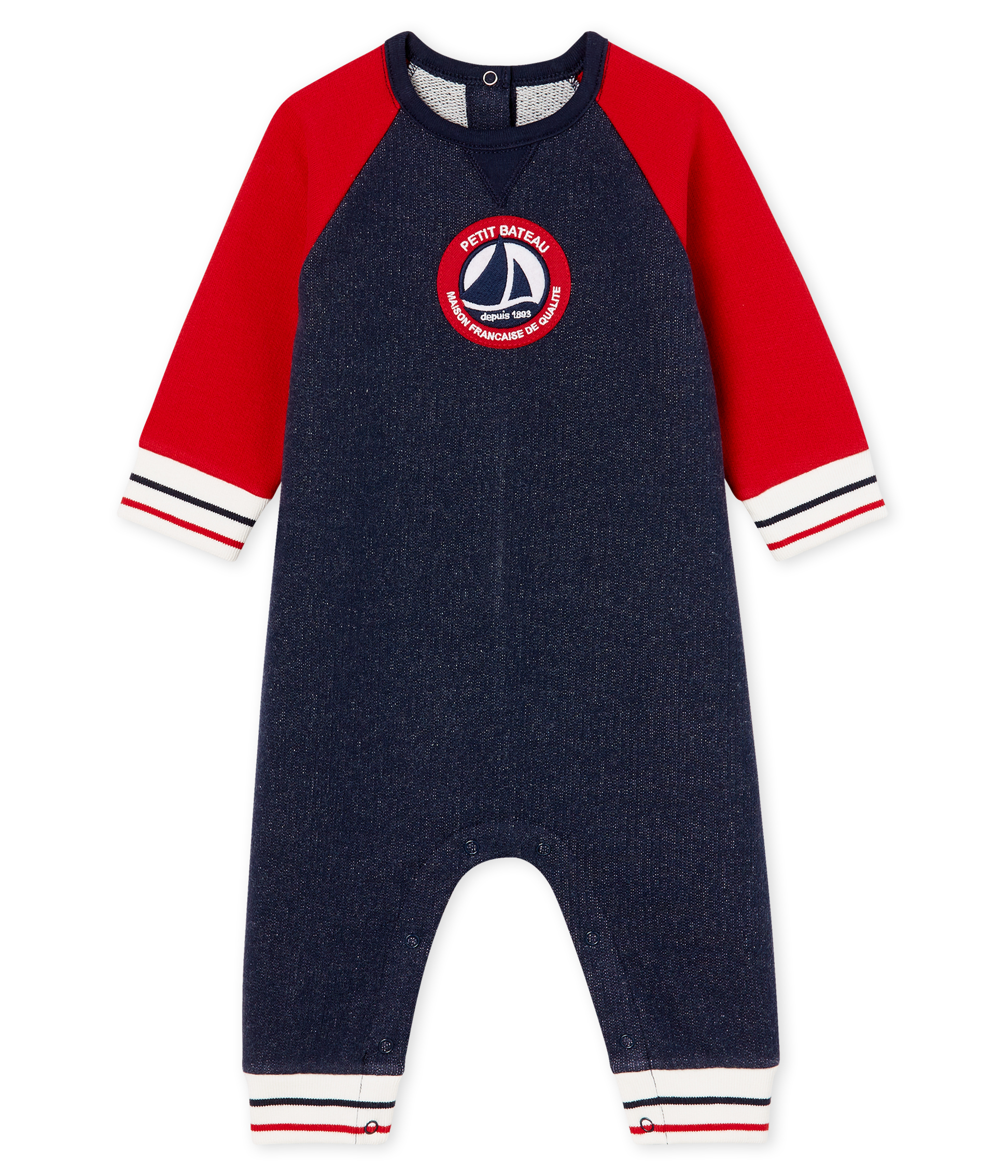 Baby-Langoverall aus Molton für Jungen