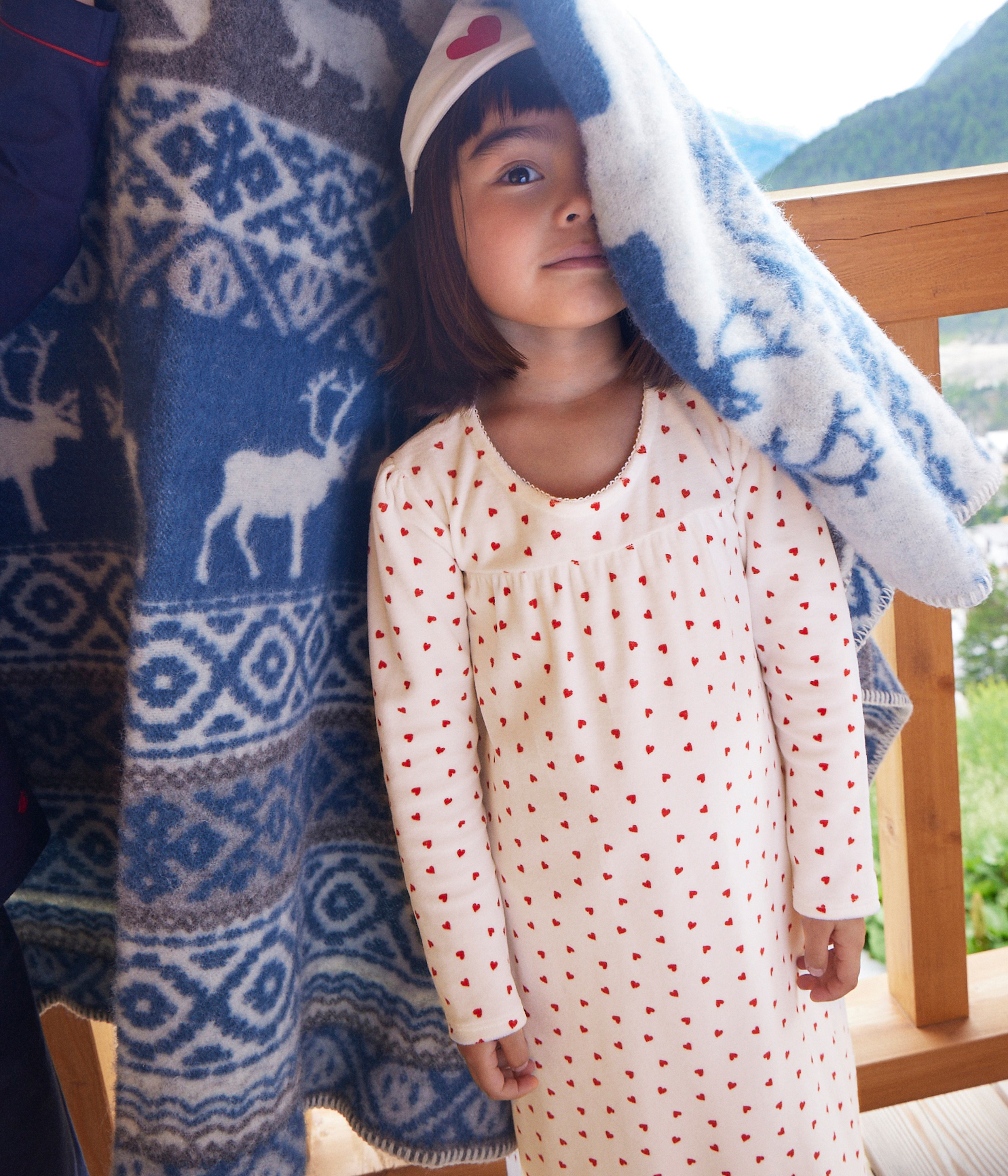 Petit Bateau Mädchen Nachthemd – Langärmlig, Aus Baumwolle, Für 4-Jährige, Gemustert, Bequem Für Guten Schlaf