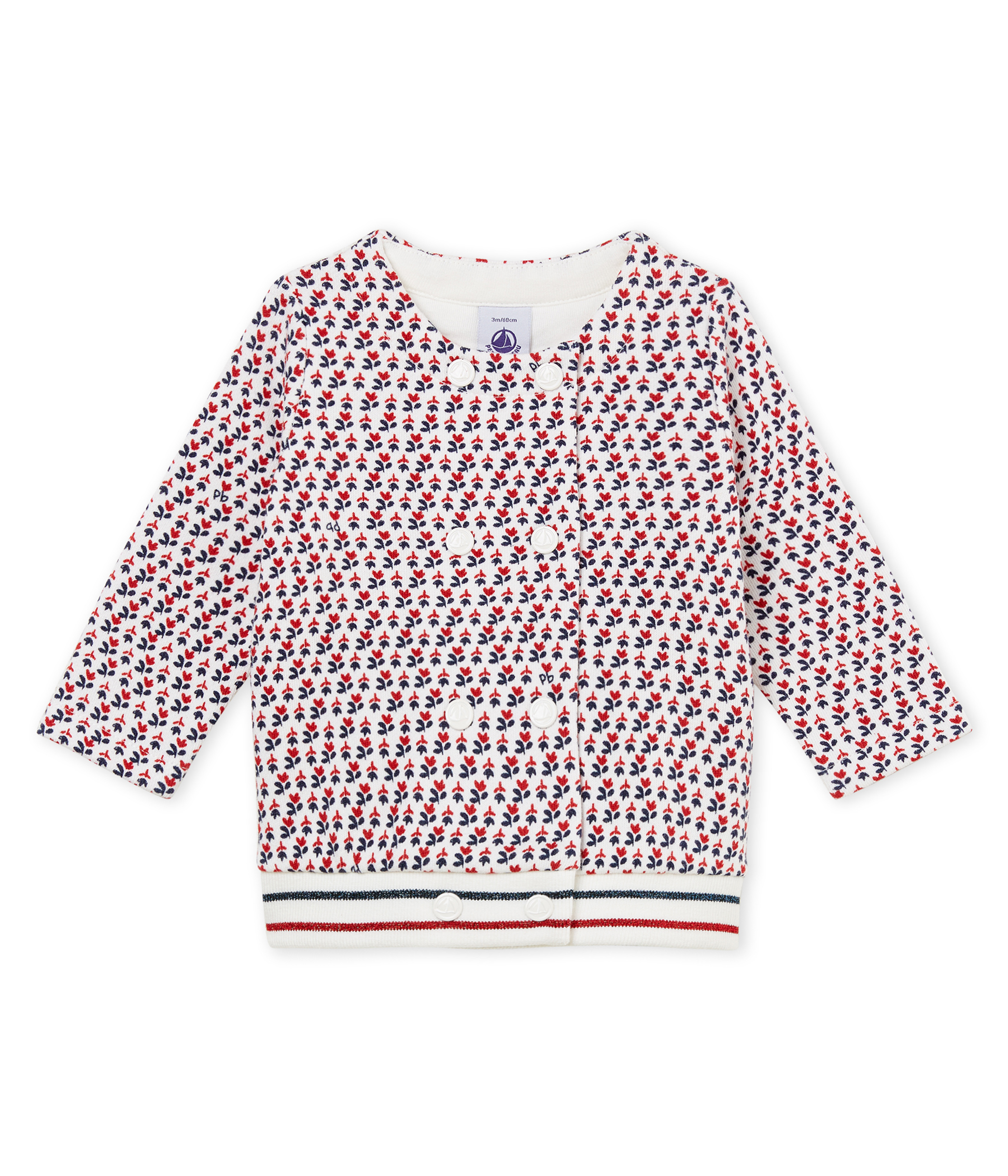 Gemusterter baby-cardigan mädchen