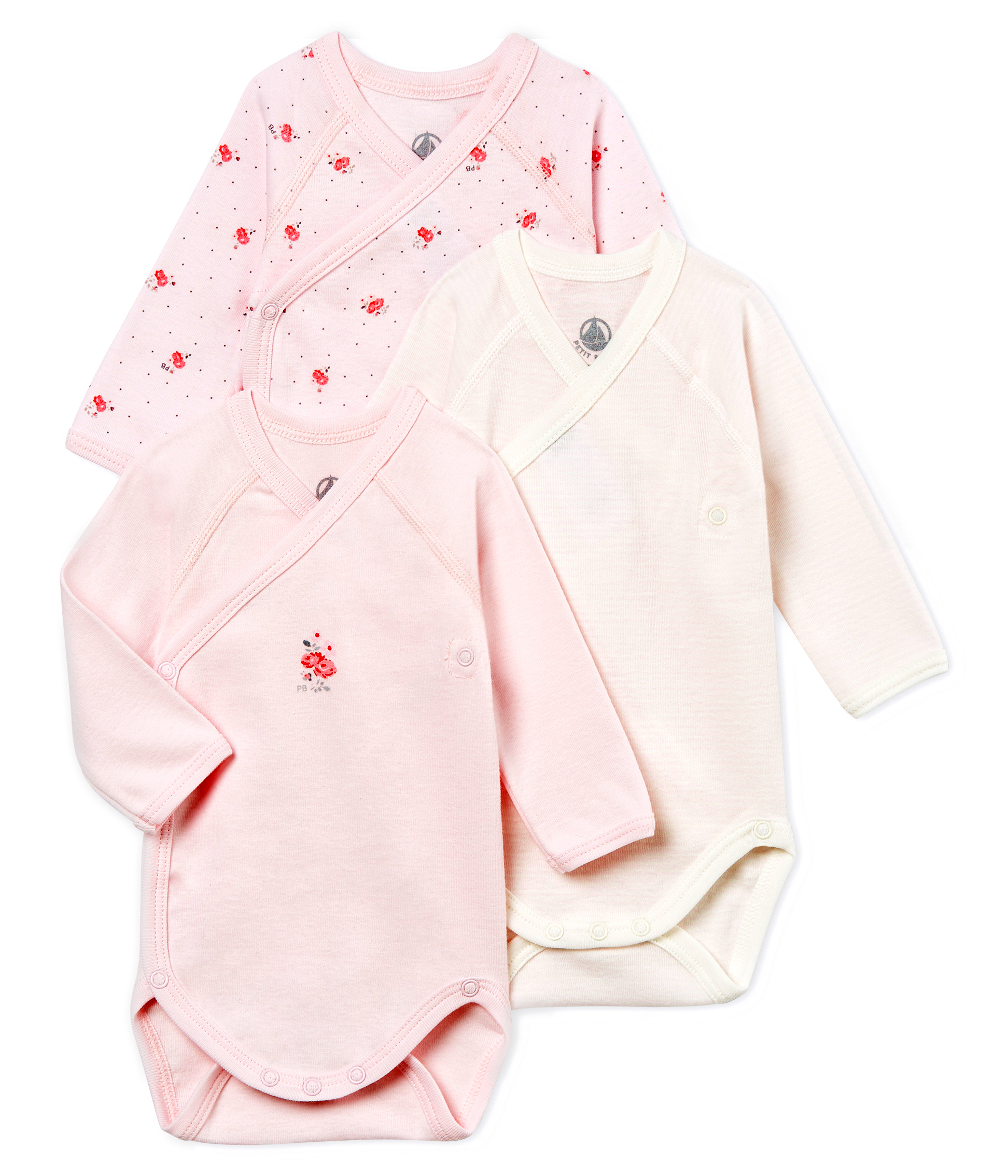 3er-Set langärmelige bodys für neugeborene unisex