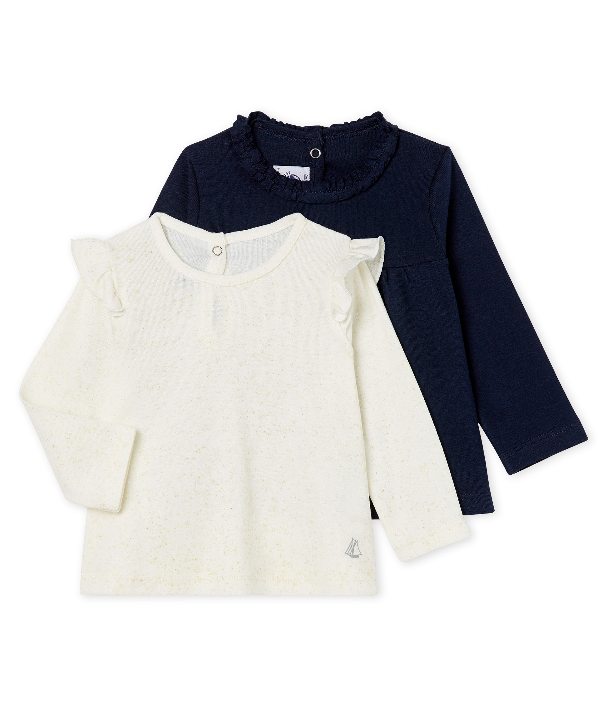 2er-Set langärmelige Baby-T-Shirts für Mädchen