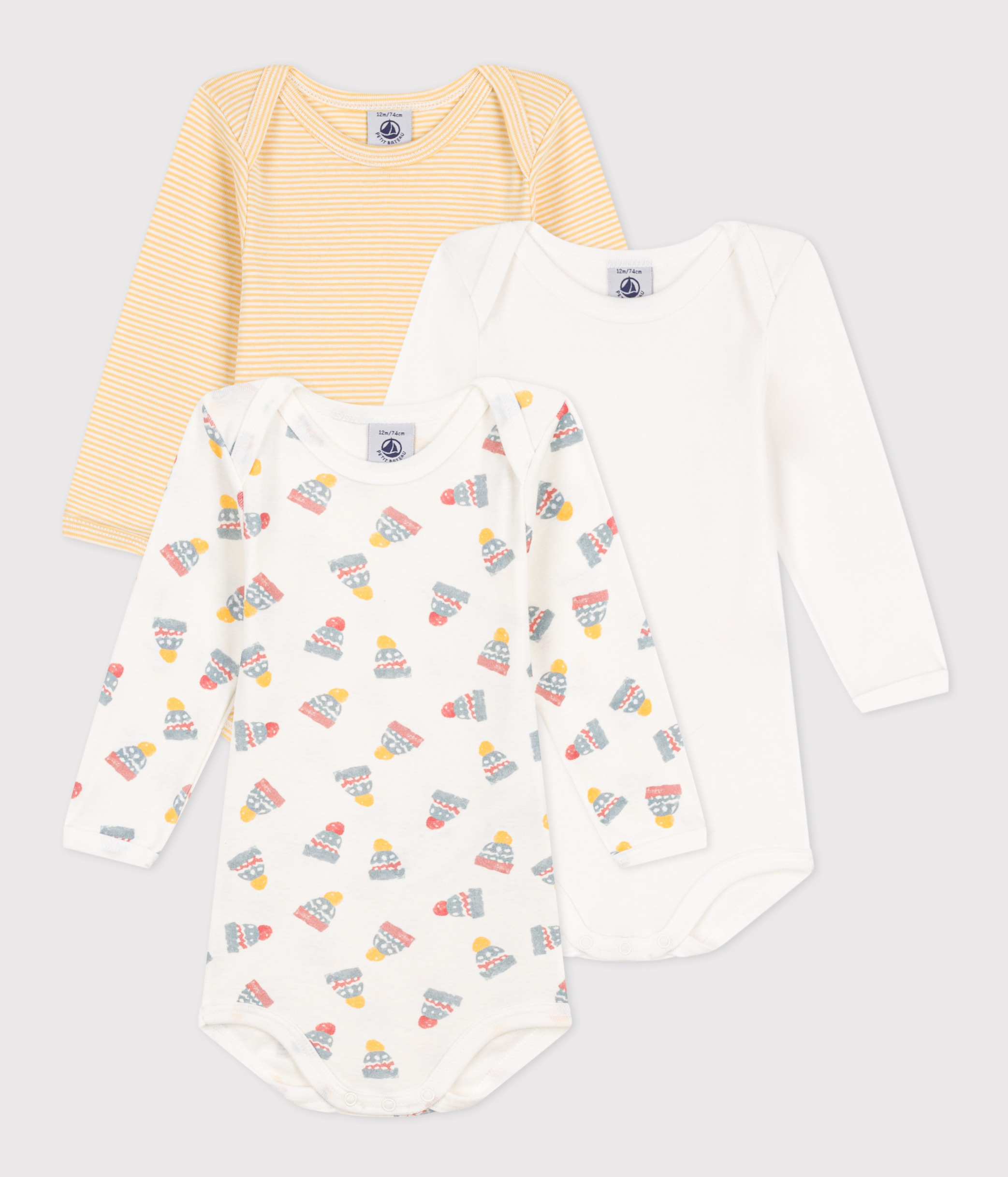 Name It Langarmbody Name It Unisex Baby 3er Pack Bodys Bio-Baumwolle