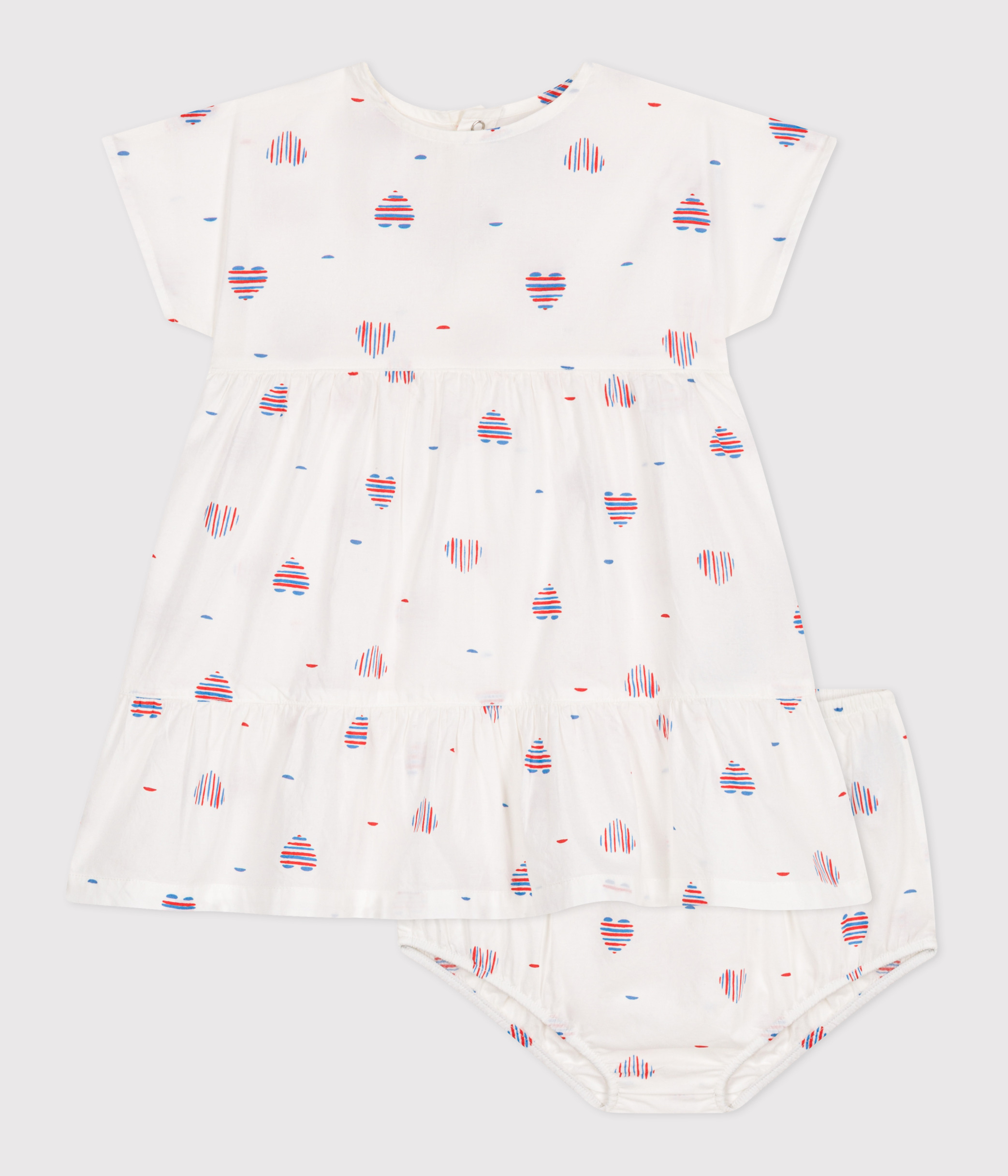 Petit Bateau Baby-Mädchen Set - Kurzarmkleid Mit Bloomer