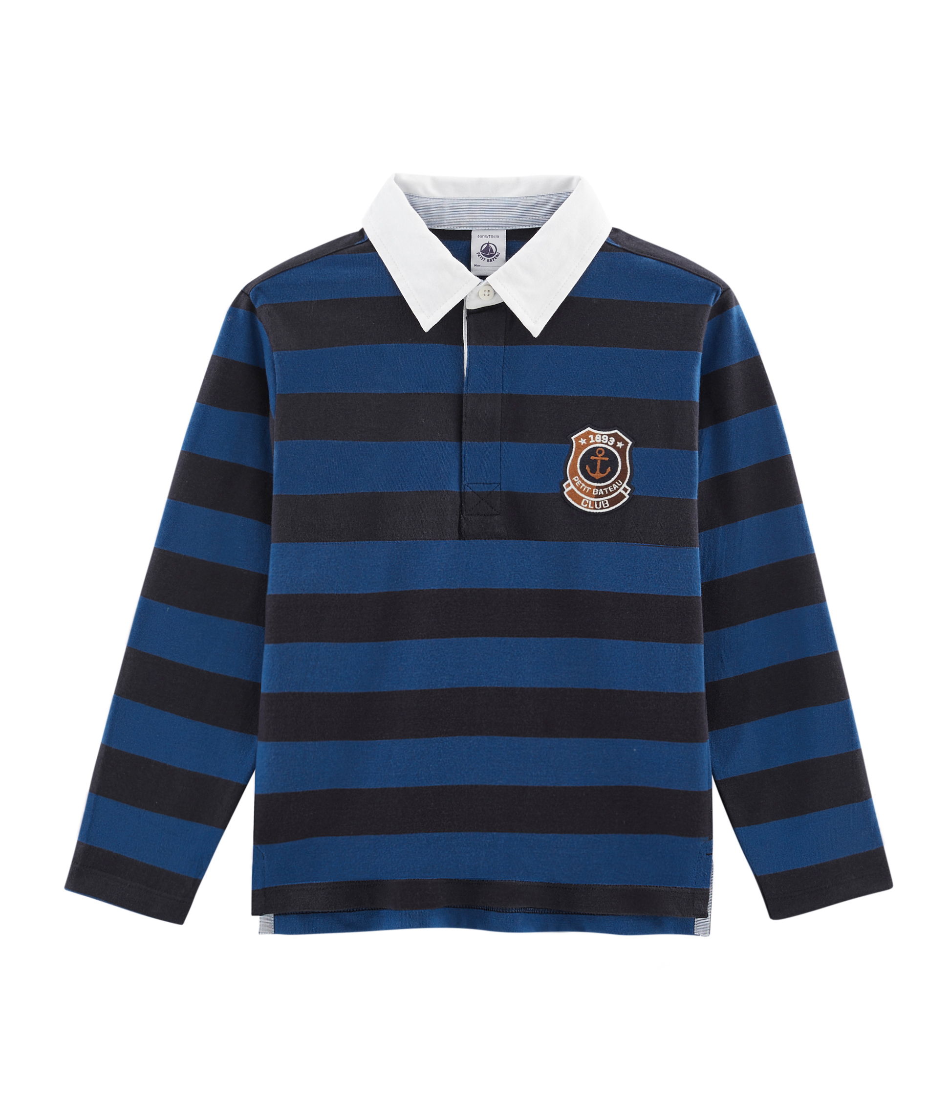 Gestreiftes Rugby-Poloshirt für Jungen