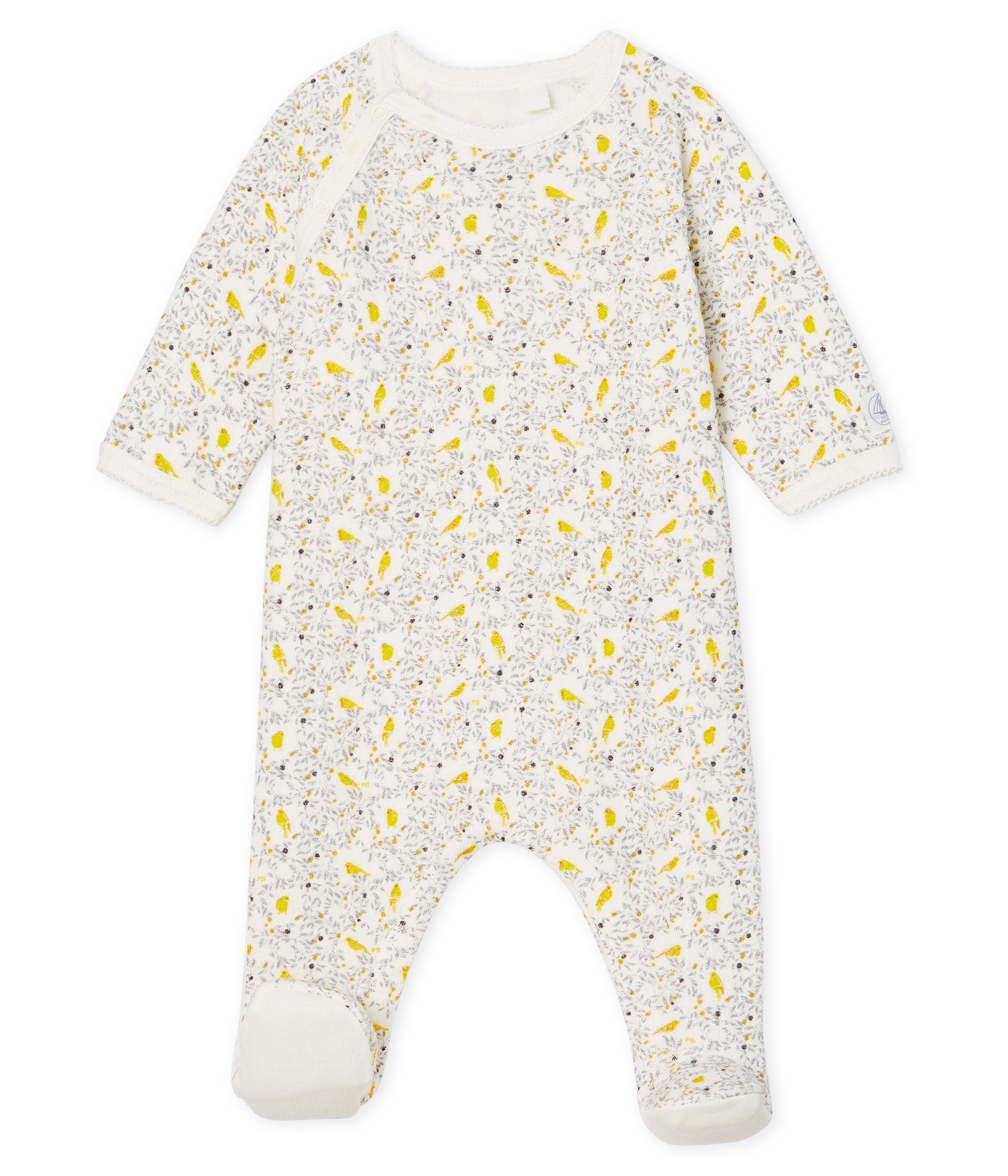 Baby-Strampler aus angerautem, extra warmem Bouclé-Frottier für Mädchen