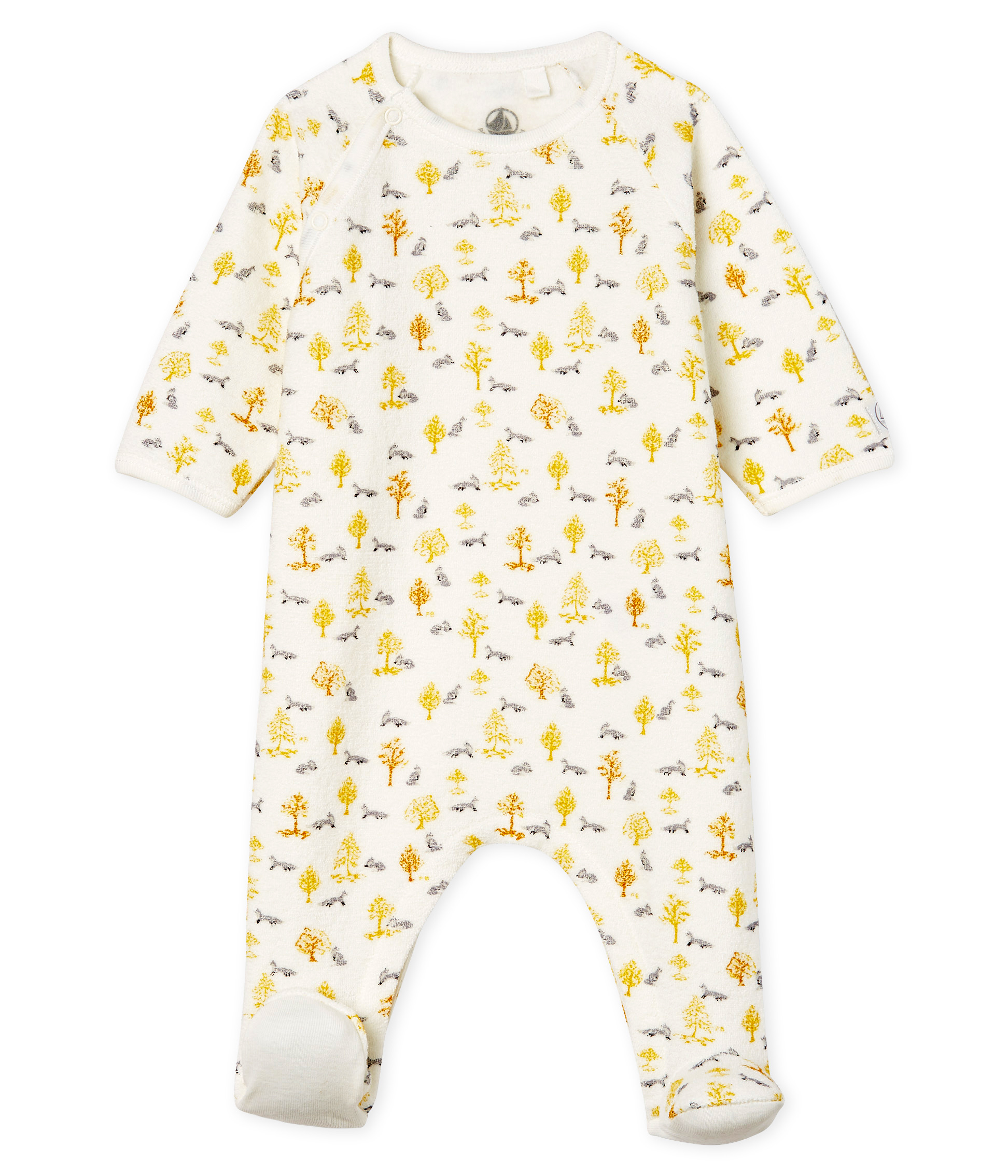 Baby-Strampler aus angerautem, extra warmem Bouclé-Frottier für Jungen
