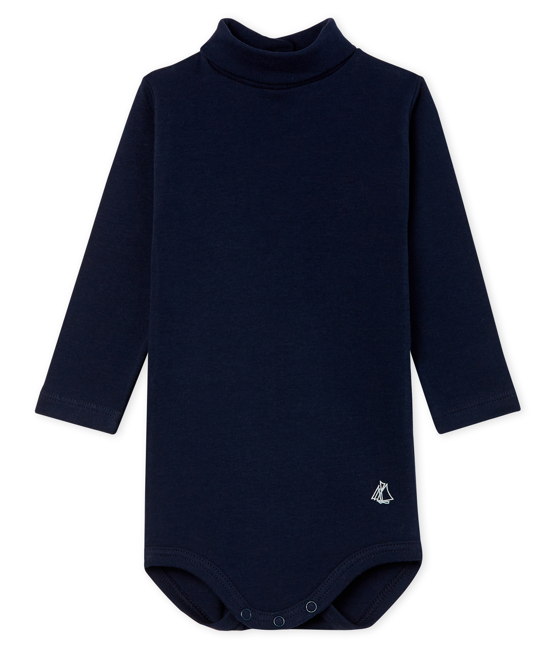 Langärmeliger Baby-Body mit Rollkragen, Unisex