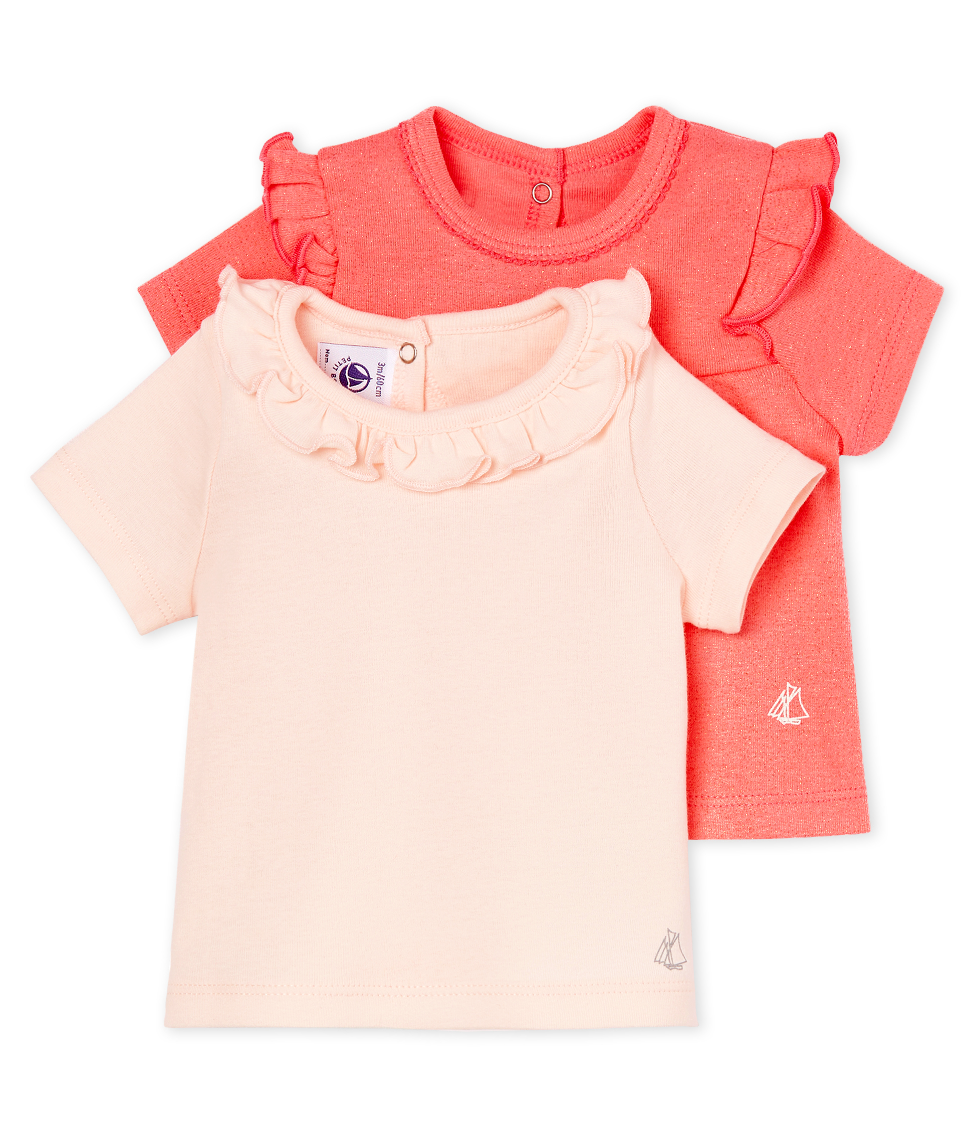 2er-Set kurzärmelige baby-t-shirts mädchen