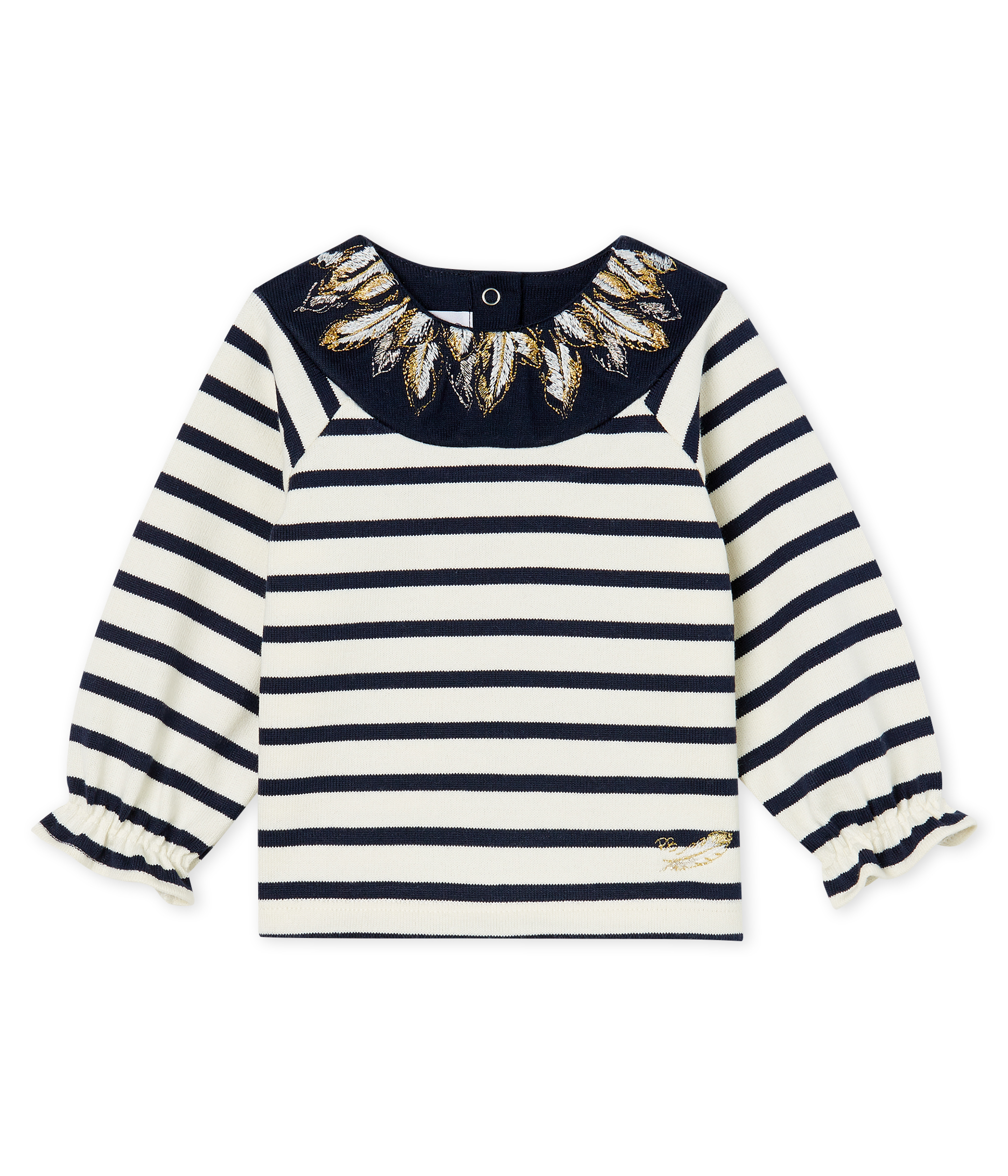 Neu interpretiertes Baby-Streifenshirt für Mädchen