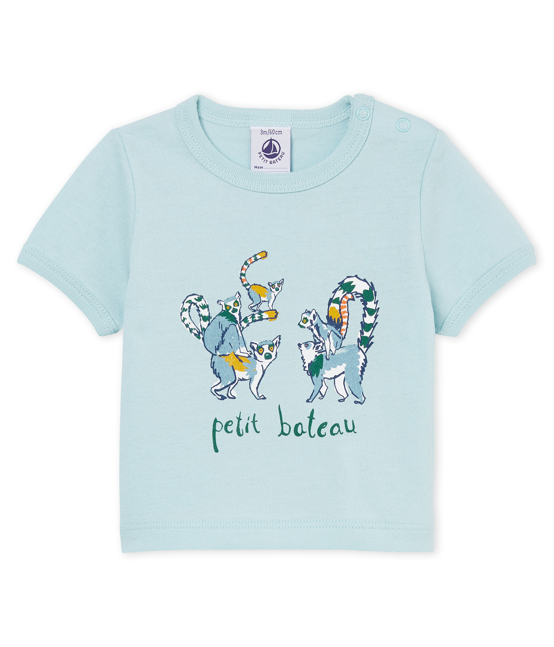 Kurzärmeliges baby-t-shirt mit motiv jungen