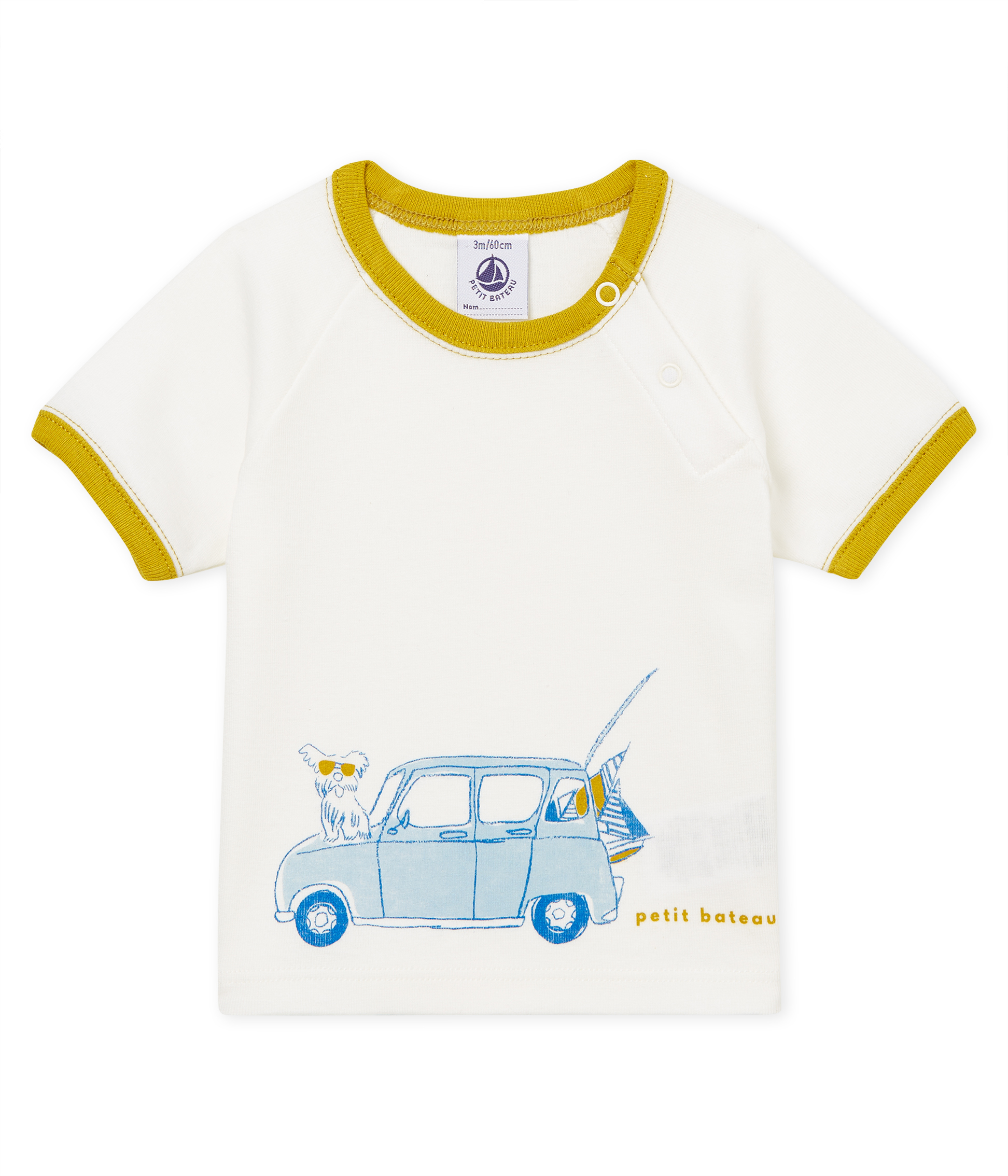 Kurzärmeliges gemustertes baby-t-shirt jungen