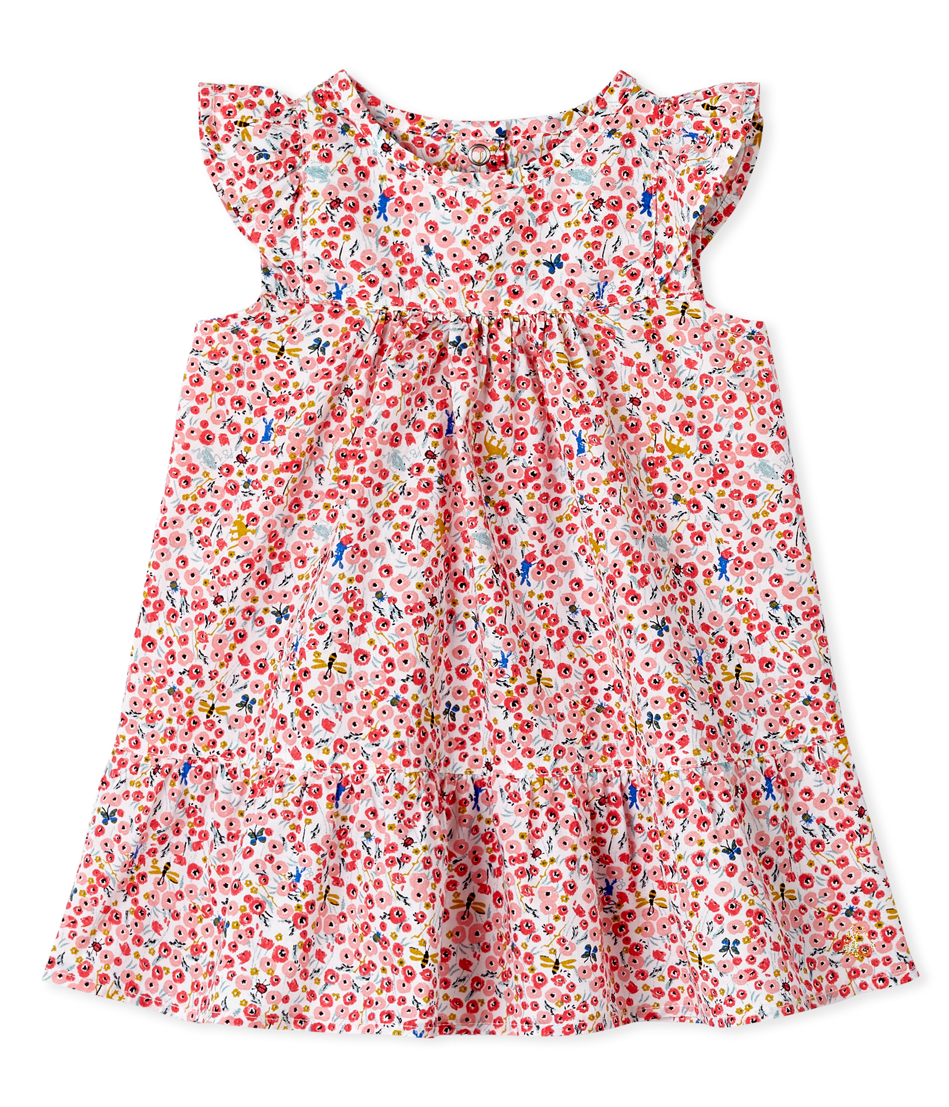 Kurzärmeliges baby-kleid mädchen