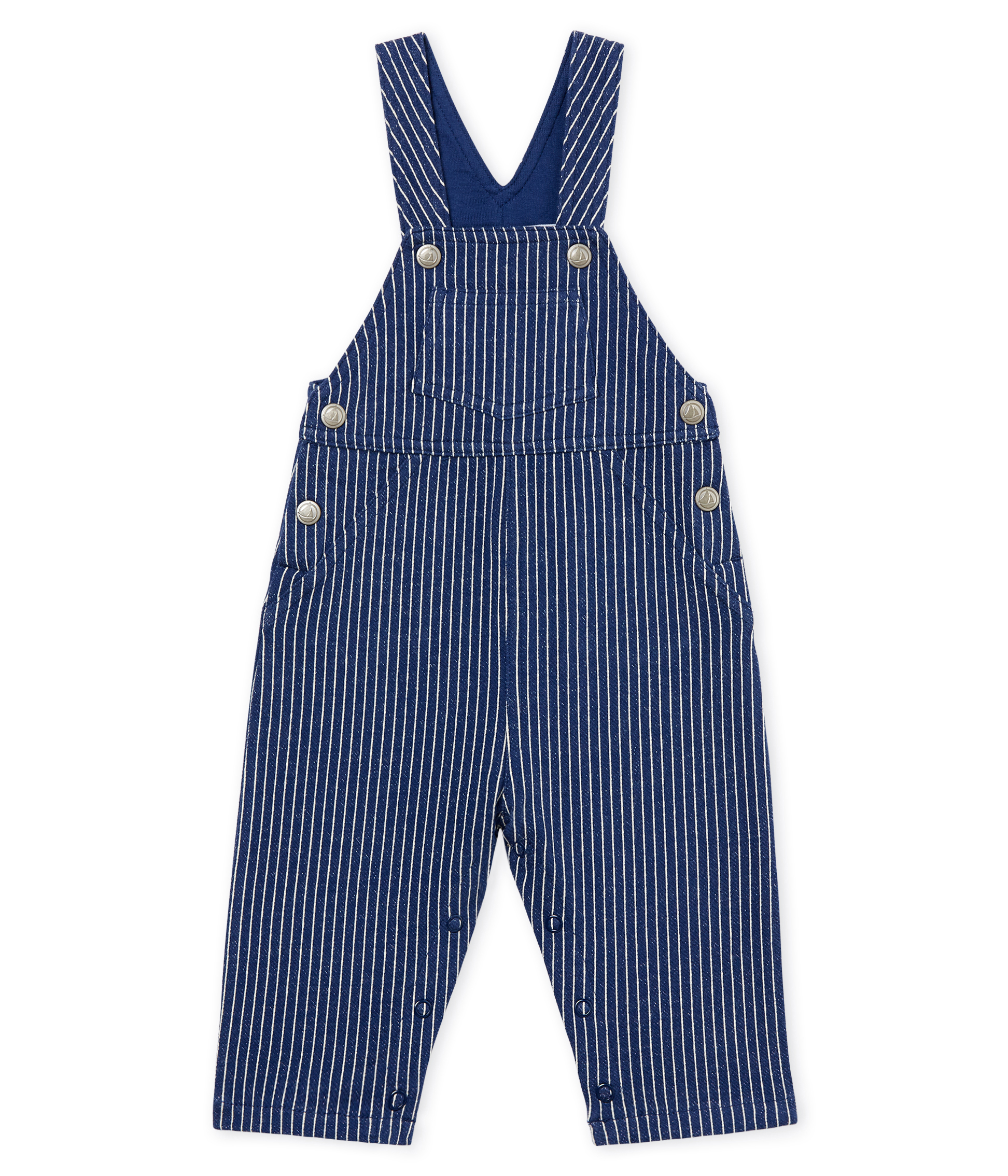 Lange gestreifte strick-baby-latzhose jungen