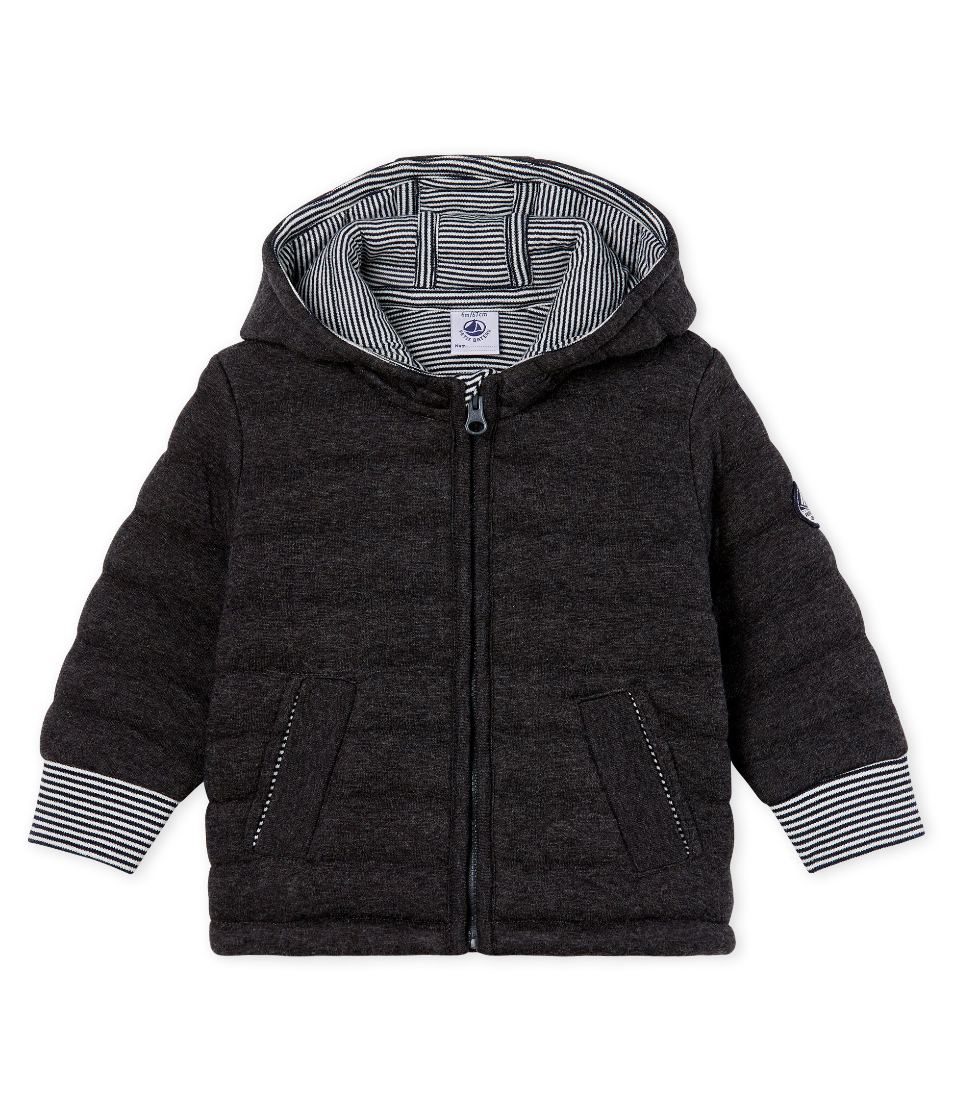 Baby-Jacke aus gestepptem Doppeljersey mit Reißverschluss für Jungen