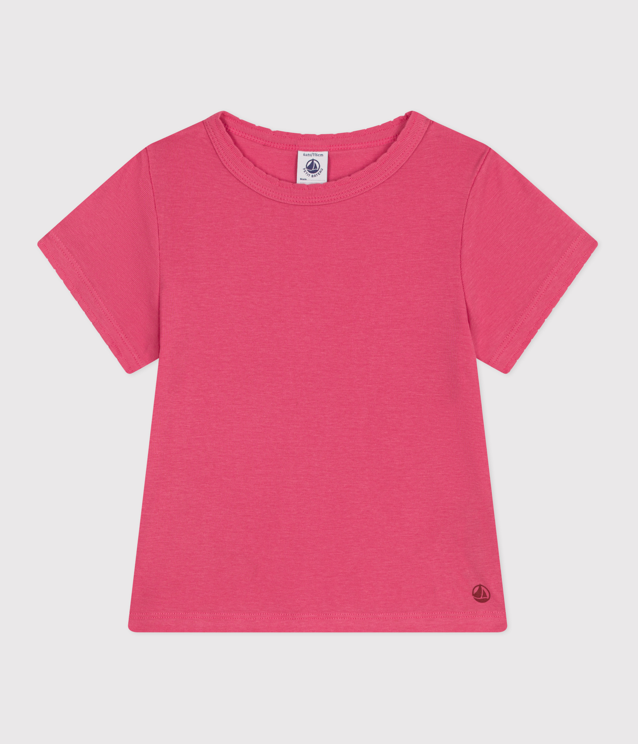 Petit Bateau Mädchen Kurzarmbluse - 100% Baumwolle, Rundkragen