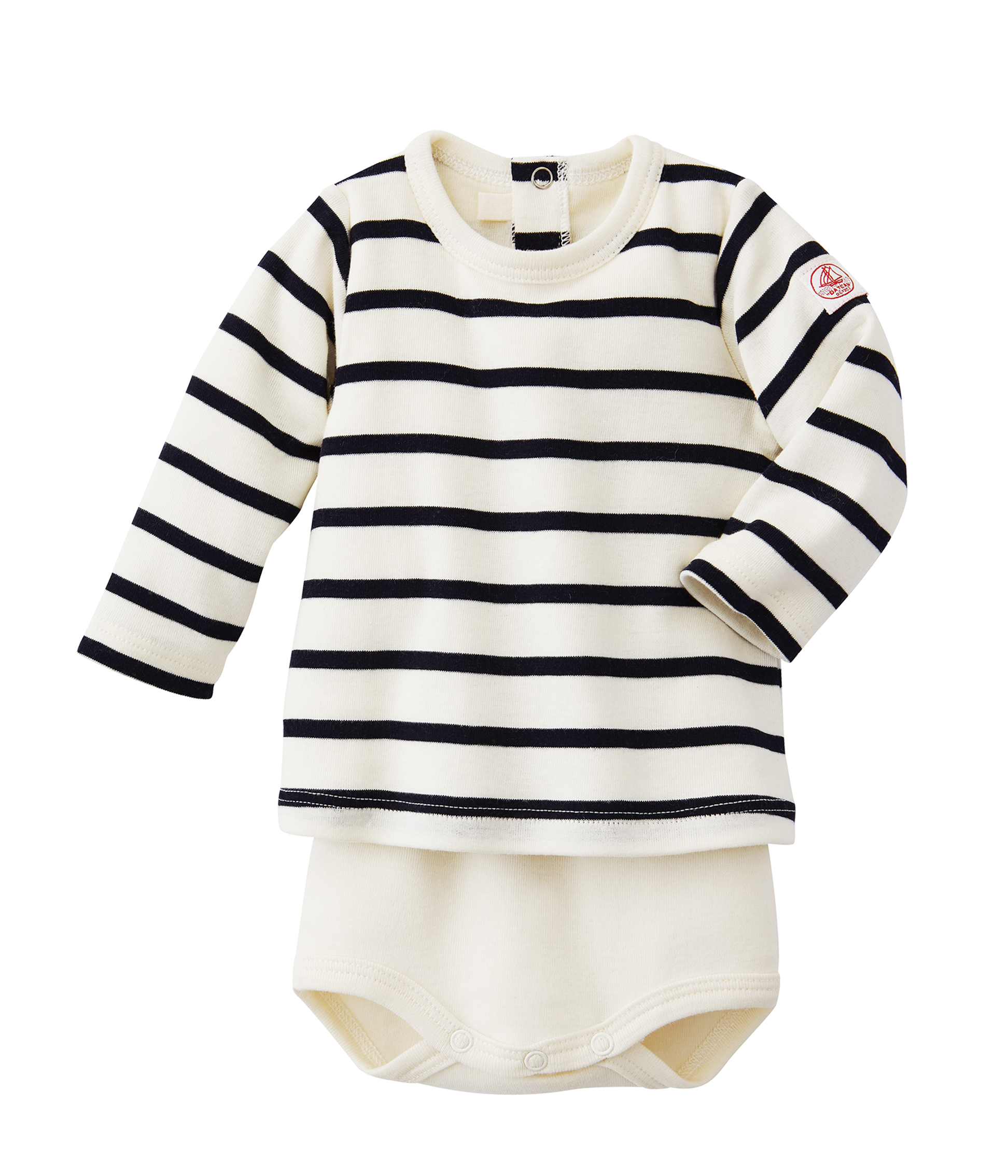 PETIT BATEAU T-Shirt mit Body blau// weiß Gr 74//12 Monate NEU