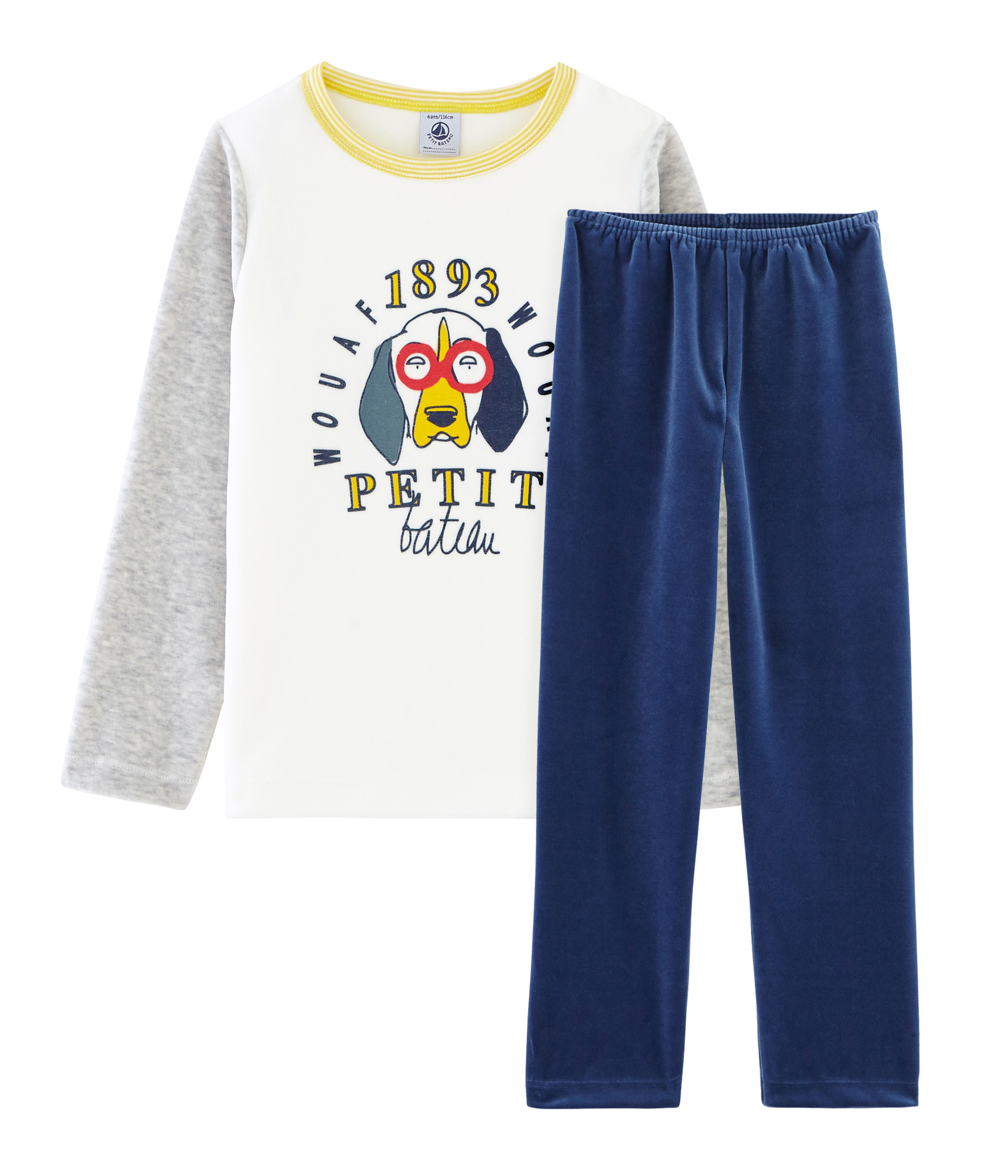 Samt-Pyjama für kleine Jungen