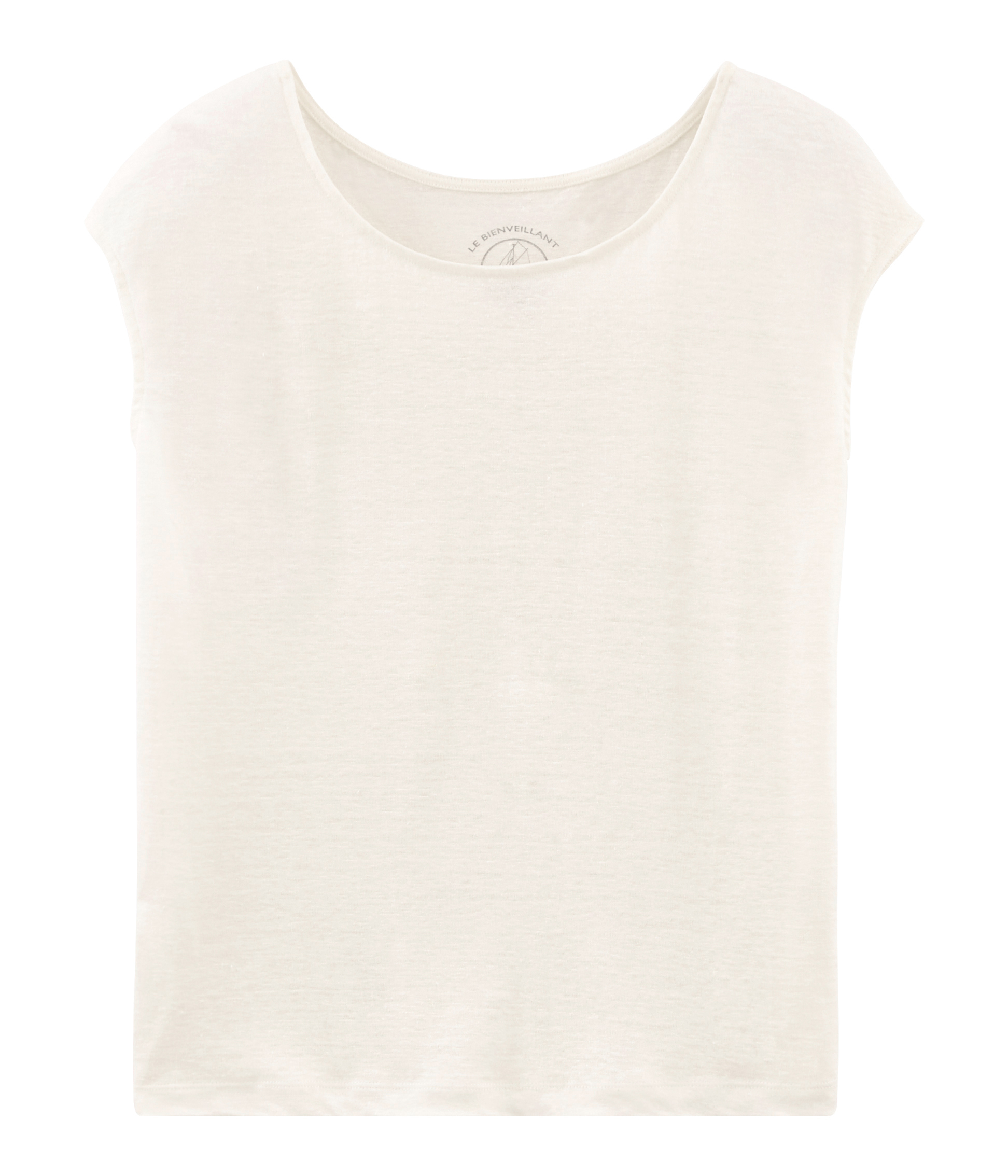 Kurzärmeliges leinen-t-shirt damen
