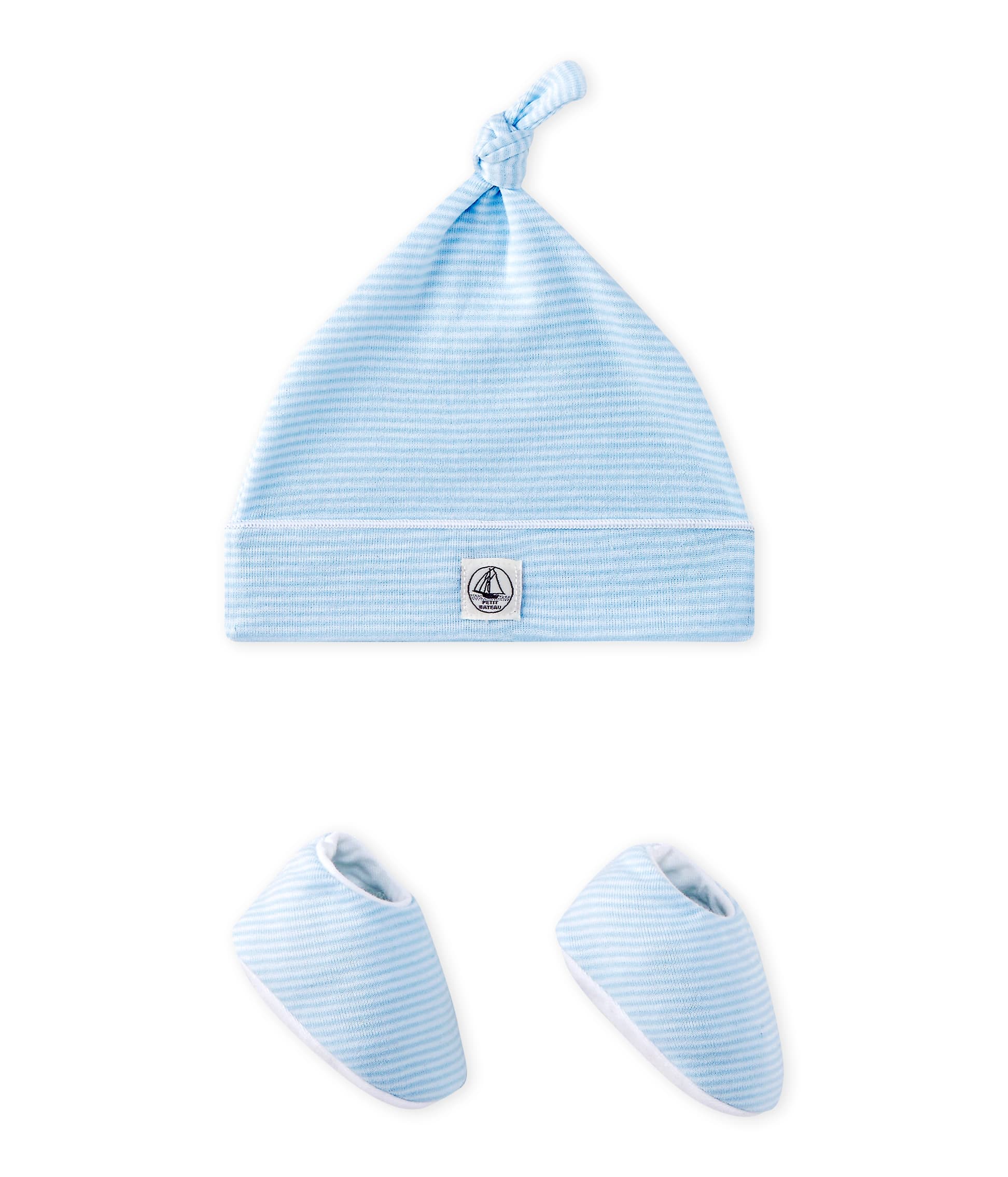 Set aus Baby-Mütze und -Schuhe für Neugeborene FRAICHEUR/ECUME