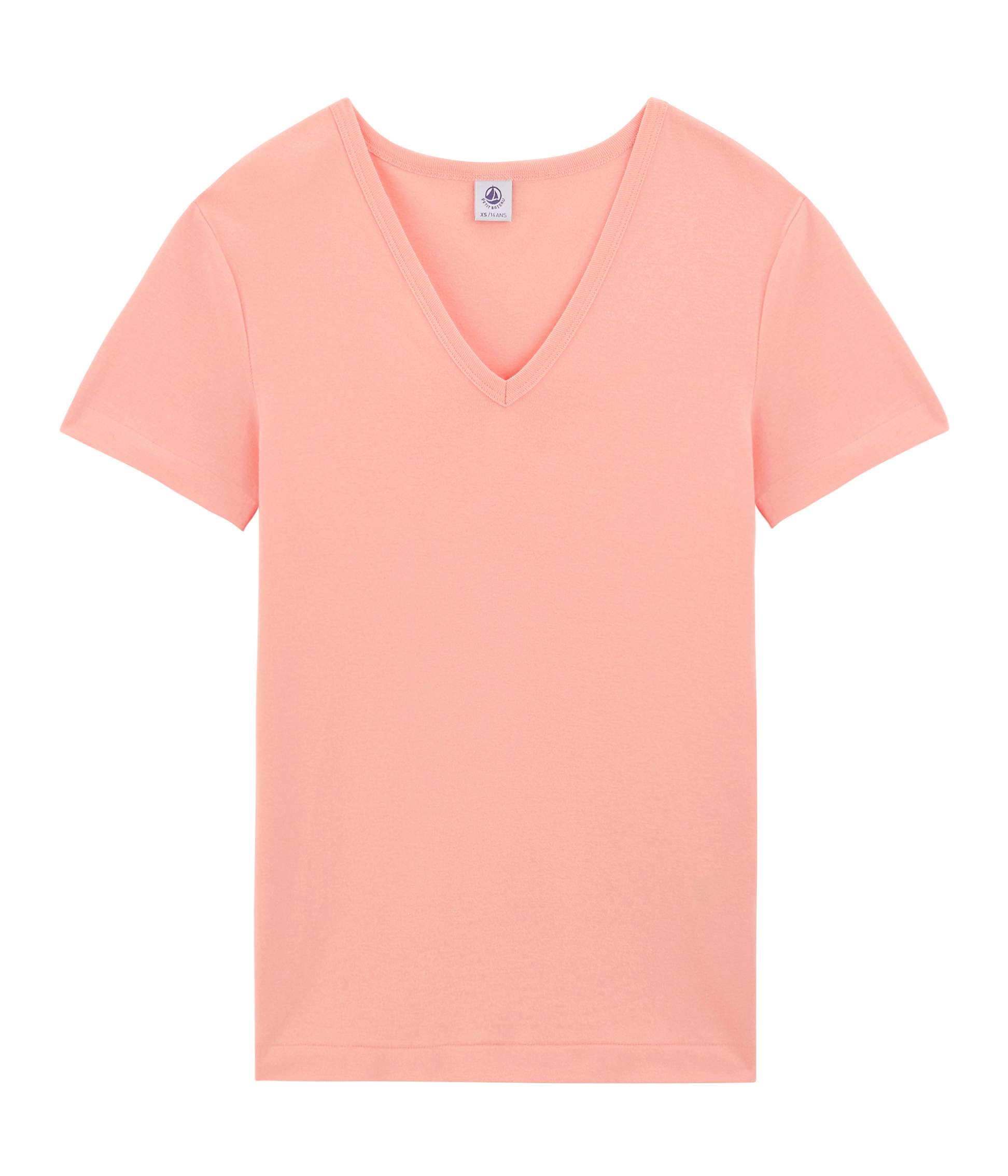 Kurzarm-t-shirt v-ausschnitt damen