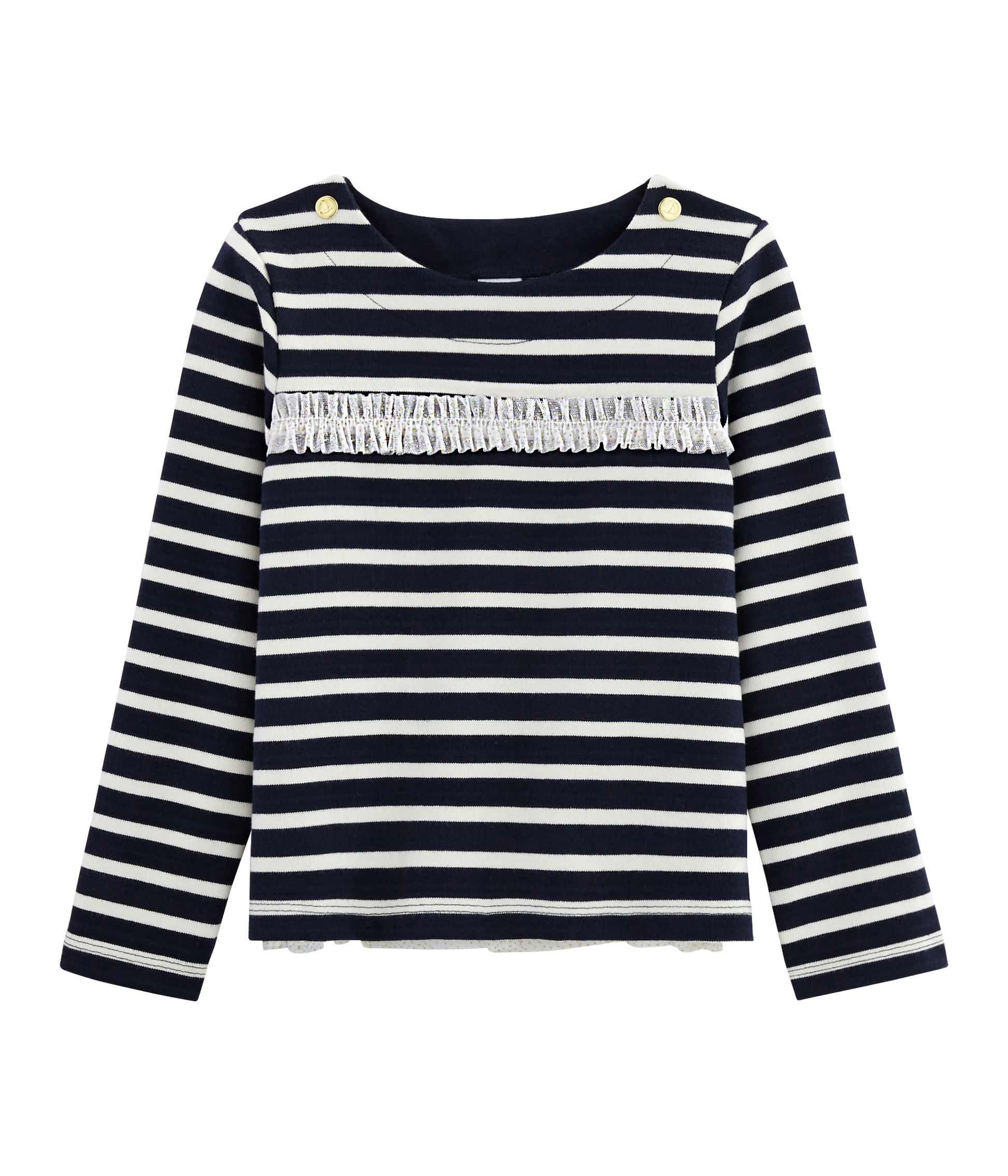 Langärmliges Streifenshirt für Mädchen