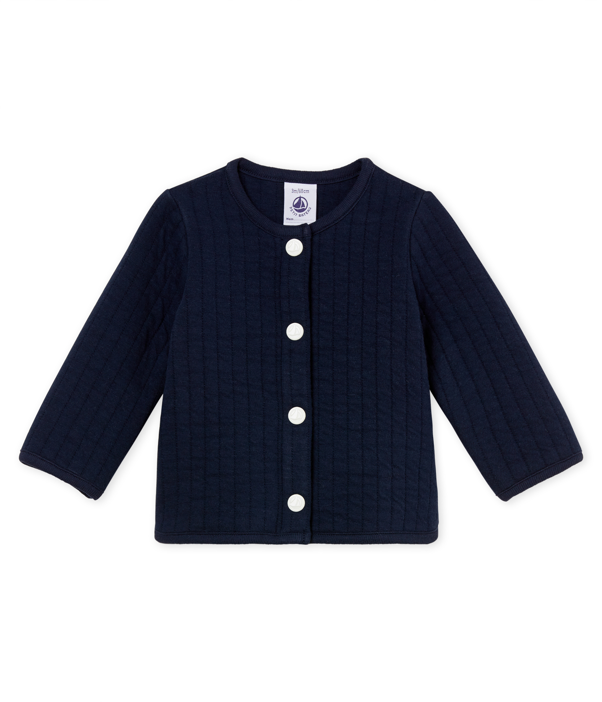 Baby-cardigan aus gestepptem doppeljersey mädchen