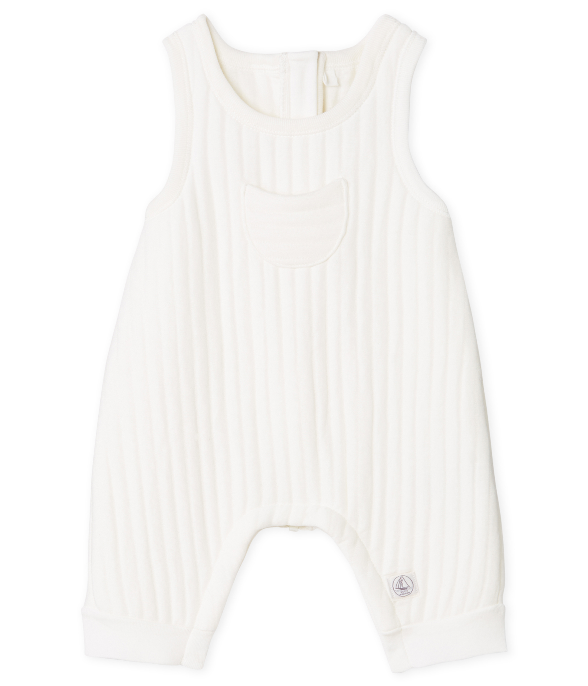 Lange Baby-Latzhose aus gestepptem Doppeljersey für Jungen
